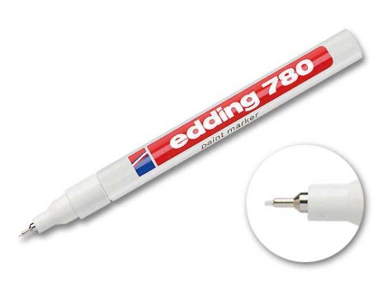 1 Marqueur peinture EDDING 780 - Pointe extra-fine - blanc