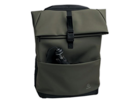 1 Sac à dos ordinateur Exactive Young 2 compartiments -  Vert Kaki