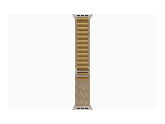 Apple Watch Ultra 2 - 49 mm - titanium naturel - montre intelligente avec Boucle Alpine - textile - ocre - taille du bracelet : M - 64 Go - LTE, Wi-Fi 4, UWB, Bluetooth - 4G - 61.4 g
