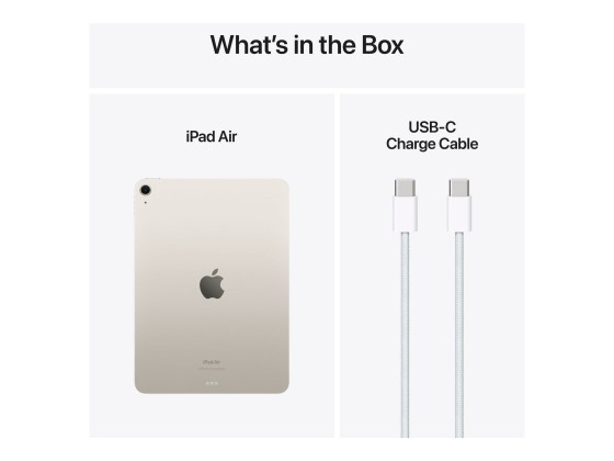 Apple 11-inch iPad Air M2 Wi-Fi - Tablette - 256 Go - 11" IPS (2360 x 1640) - lumière des étoiles