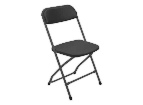 1 Chaise pliante en polypropylène noir