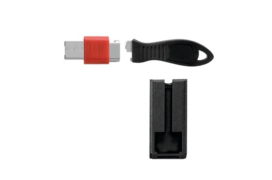 Kensington USB Port Lock with Cable Guard - Square - Bloqueur de port USB - argent
