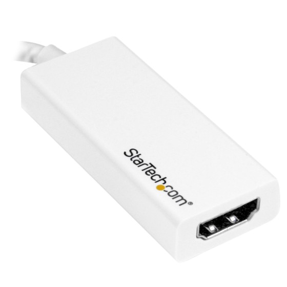 StarTech.com Adaptateur vidéo USB-C vers HDMI - Convertisseur Type-C vers HDMI - Compatible Thunderbolt 3 - 4K 30 Hz - Blanc (CDP2HDW) - Adaptateur vidéo externe - USB-C - HDMI - blanc - pour P/N: TB3DK2DPPD, TB3DK2DPPDUE, TB3DK2DPW, TB3DK2DPWUE, TB3DKDPM