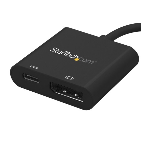 StarTech.com Adaptateur USB-C vers DisplayPort - USB Power Delivery - 4K - Adaptateur DisplayPort - 24 pin USB-C (M) pour DisplayPort, USB-C (alimentation uniquement) (F) - Displayport 1.2/Thunderbolt 3 - USB Power Delivery (60W), support 4K60Hz (4096 x 2