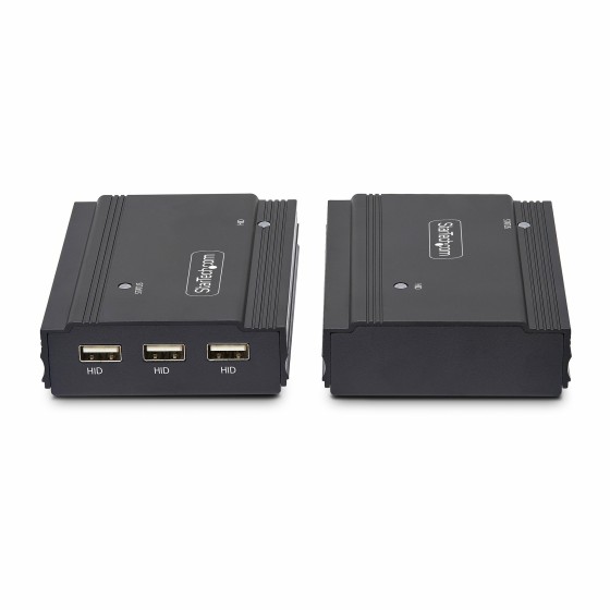 StarTech.com Extendeur KVM DisplayPort sur Fibre Optique, 4K 60Hz, Kit d'Extension de Console, Jusqu'à 300m (Multi-Mode) avec Modules SFP+ Pré-Installés, 3x USB HID