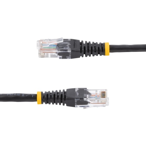 StarTech.com Câble patch UTP Cat5e de 15 m avec RJ45 moulé blanc - Cordon de connexion de 15 m - Cordon de raccordement - RJ-45 (M) pour RJ-45 (M) - 15 m - UTP - CAT 5e - moulé - noir