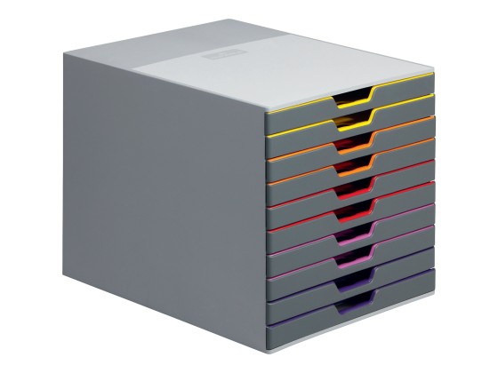 1 Module de classement 10 tiroirs  VARICOLOR gris