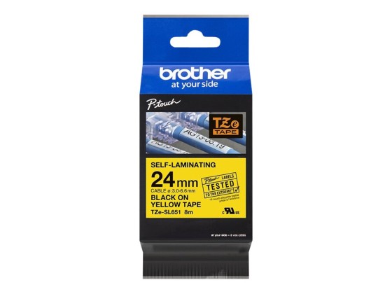 BROTHER TZeSL651 tape Black on Yellow 24mm