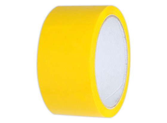 1 Rouleau d'adhésif jaune en polypropylène - 66 m x 50 mm