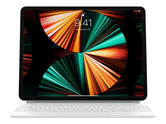 Apple Magic Keyboard - Clavier et étui - avec trackpad - rétroéclairé - Apple Smart connector - US - blanc - pour 12.9-inch iPad Pro, 13-inch iPad Air