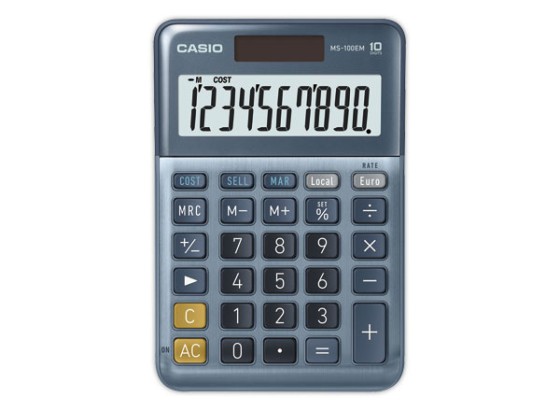 1 Calculatrice Casio MS100EM solaire 10 chiffres