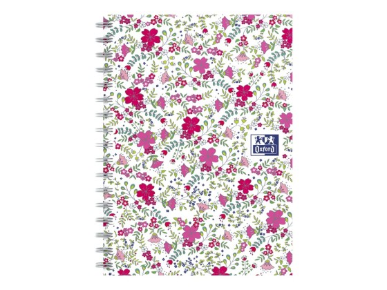 1 Cahier spirale Oxford Flowers A5 14,8 x 21 cm 120 pages