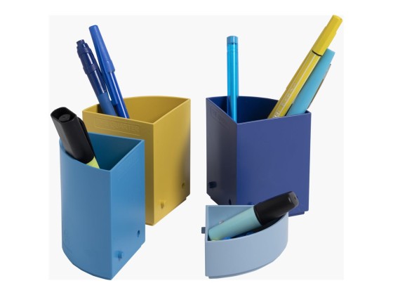 1 Pot à crayons Quarter Bee Blue couleurs assorties