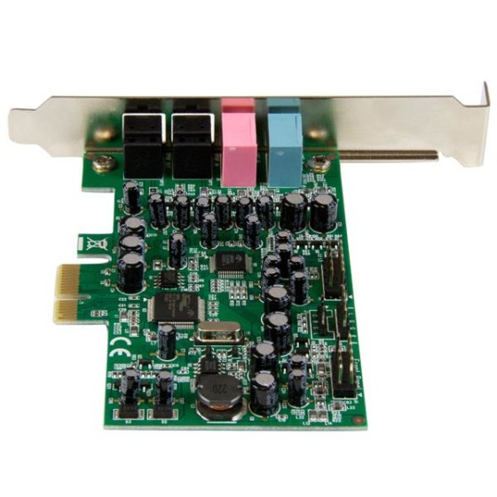StarTech.com Carte son PCI Express 7.1 canaux pour son surround - 24 bit 192 KHz - Carte audio PCIe avec ports SPDIF et Mini-Jack 3,5 mm - Carte son - 192 kHz - 7.1 - PCIe - CM8828 - profil bas - pour P/N: BNDTB10GI, BNDTB210GSFP, BNDTB310GNDP, BNDTB410GS