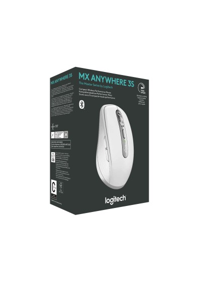 Logitech MX Anywhere 3S souris Bureau Droitier RF sans fil + Bluetooth Laser 8000 DPI