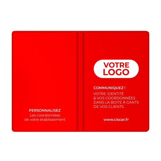 ETUIS CARTE GRISE SLIM GOMME 4 VOLETS - RECTO / VERSO