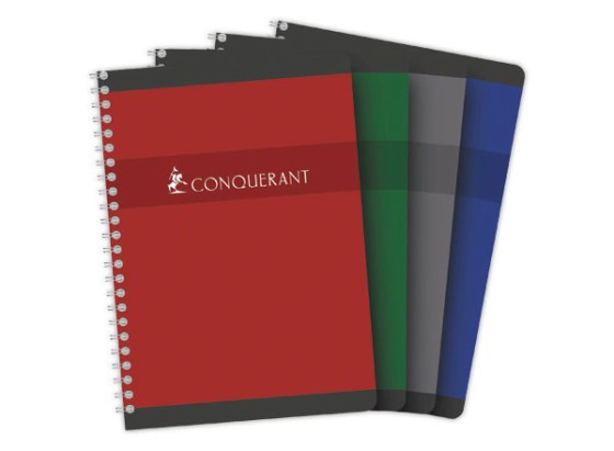 1 Carnet spirale CONQUERANT 14,8x21 cm -5x5 - 70g - 180 pages