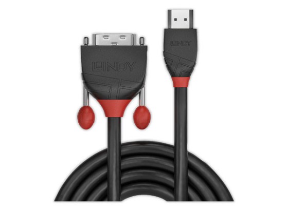 Lindy 36272 câble vidéo et adaptateur 2 m HDMI Type A (Standard) DVI-D Noir