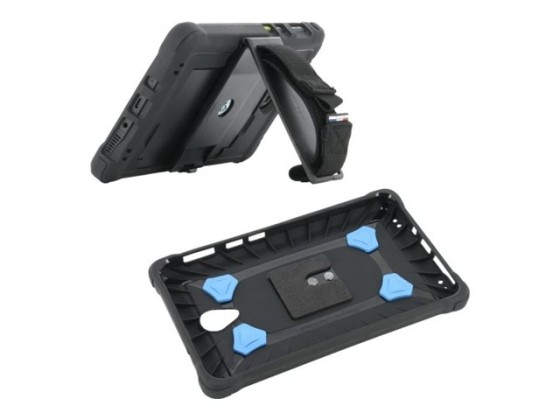 Mobilis PROTECH - Coque de protection pour tablette - renforcée, avec béquille + dragonne rotative à 360° - 30 % de matériaux recyclés, TFP 4.0 - noir - pour Samsung Galaxy Tab Active5
