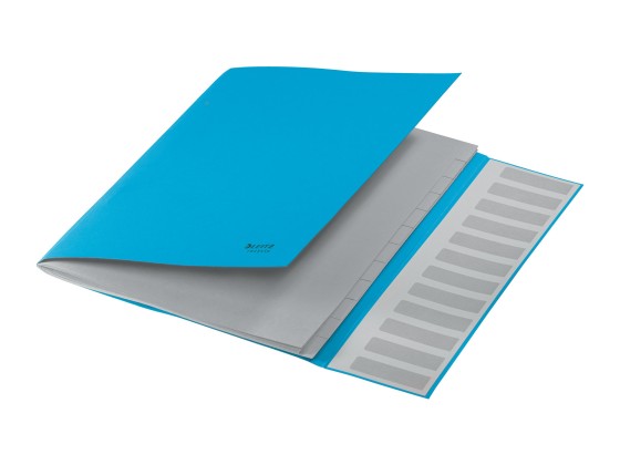 1 Trieur avec élastiques LEITZ 12 touches - 100% recyclé - Bleu