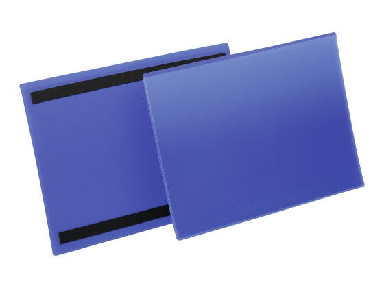 1 Carton de 50 Pochettes logistiques magnétiques A4 paysage bleu foncé