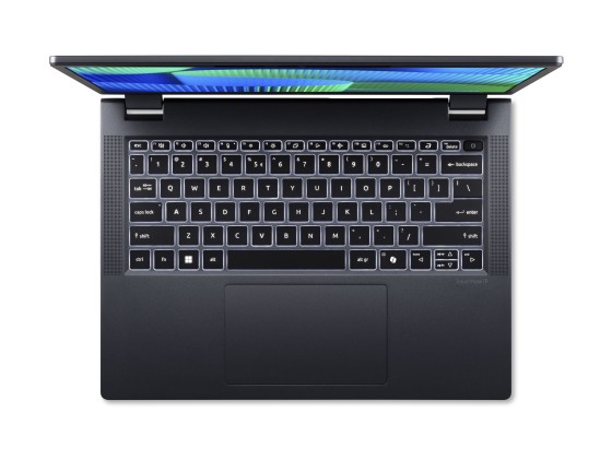 Acer TravelMate P4 14 TMP414-53-G2-TCO - Conception de charnière à 180 degrés - Intel Core 7 - 150U / jusqu'à 5.4 GHz - Win 11 Pro - Intel Graphics - 16 Go RAM - 512 Go SSD NVMe - 14" 1920 x 1200 - Gigabit Ethernet - Wi-Fi 6E, Bluetooth - bleu ardoise - c