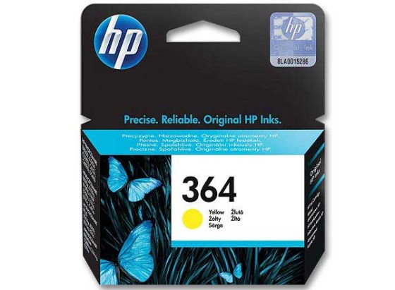 HP 364 original Ink cartridge CB320EE BA1 yellow standard capacity 3ml 300 pages 1-pack with Vivera Ink cartridge