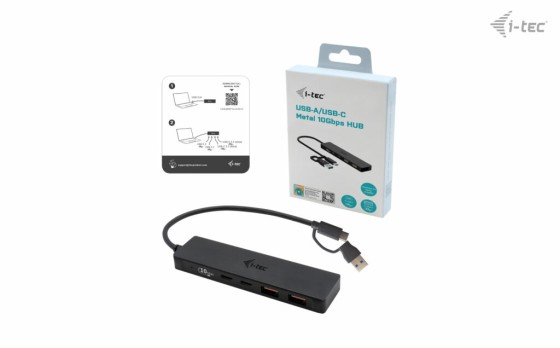 I-TEC USB-C Metal HUB 2xUSB 3.0 2xUSB-C 5Gbps without power adapter ideal for Notebook Ultrabook Tablet PC