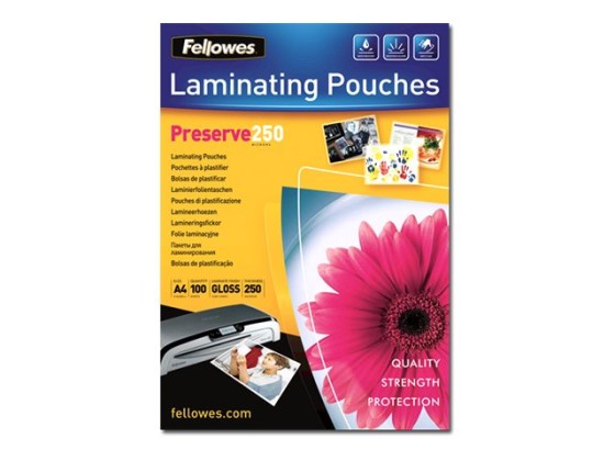 1 Boite de 100 Pochettes de plastification à chaud - A4 - Epaisseur 2x250µ