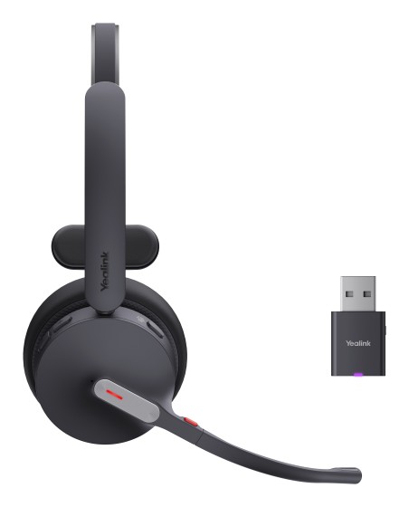Yealink WH64 Hybrid Mono Teams Casque Sans fil Arceau Bureau/Centre d'appels Micro-USB Bluetooth Noir