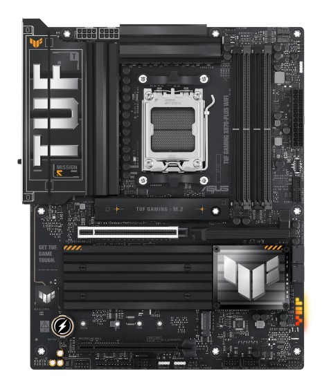 ASUS TUF GAMING X870-PLUS WIFI - Carte-mère - ATX - Socket AM5 - AMD X870 Chipset - USB4, USB-C 3.2 Gen 2x2, USB 3.2 Gen 2, USB 3.2 Gen 1 - Wi-Fi 7, 2.5 Gigabit LAN, Bluetooth - carte graphique embarquée (unité centrale requise) - audio HD (8 canaux)