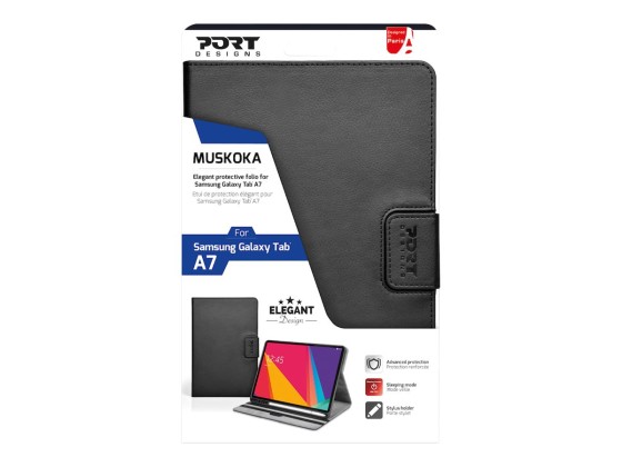 1 Coque de protection à rabat Muskoka pour Smsung A7 10.4" noire