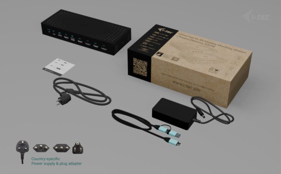 I-TEC Universal 5x 4K Display DS 5x 4K 2x DP 3x HDMI 1x 2.5GLAN 2x USB-C Gen.2 3x USB 3.2 Gen.2 1x Audio/Mic Jack PD 100W KL