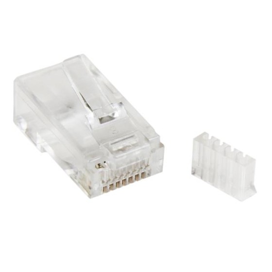 StarTech.com Cat 6 RJ45 Modular Plug for Solid Wire - 50 Pack (CRJ45C6SOL50) - Connecteur de réseau - RJ-45 (M) - CAT 6 - clair (pack de 50) - pour P/N: WIRC6CMPBLU