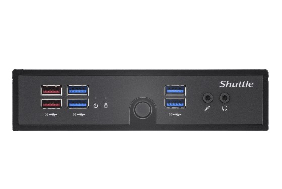 Shuttle XPC slim Barebone DS50U, Intel Celeron 7305, 2x LAN (1x 2.5Gbit ,1x 1Gbit), 1xCOM,1xHDMI,1xDP, 1x VGA, fanless, fonctionnement permanent 24/7