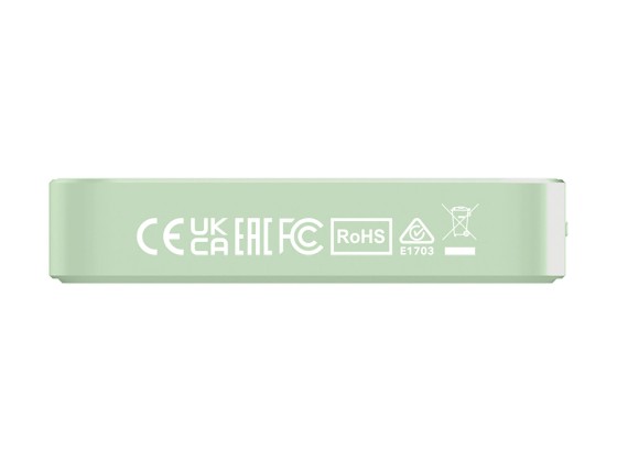 Verbatim Charge 'n' Go - Banque d'alimentation sans fil - magnétique, avec support - Li-pol - 10000 mAh - 20 Watt - 3 A - PD (24 pin USB-C) - vert
