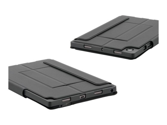 Mobilis C2 - Clavier et étui (étui de protection) - détachable - avec pavé tactile - sans fil - Bluetooth - AZERTY - Français noir étui