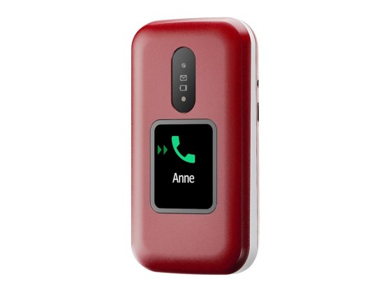 DORO 2880 - 4G téléphone de service / Mémoire interne 17 Mo - microSD slot - 320 x 240 pixels - rear camera 0,3 MP - rouge/blanc
