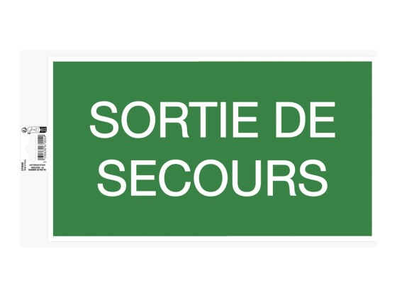 1 Panneau adhésif Issue de Secours 35 cm- Vert