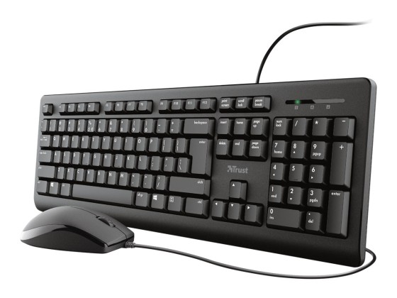 Trust Primo clavier Souris incluse Bureau USB AZERTY Français Noir