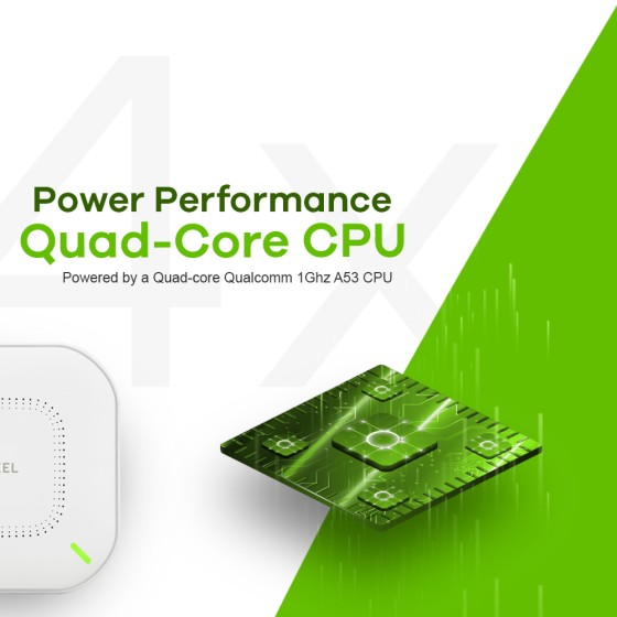 Zyxel NWA110AX - Borne d'accès sans fil - Wi-Fi 6 - 2.4 GHz, 5 GHz - alimentation CC - géré par le Cloud