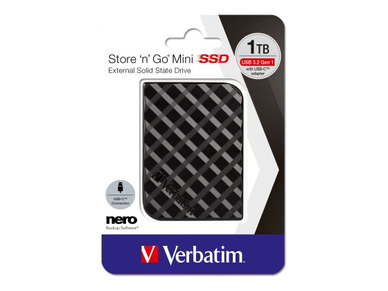Verbatim Mini SSD Store 'n' Go USB 3.2 Gen.1 - Capacité 1 To - Noir