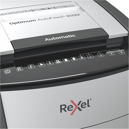Rexel AutoFeed+ 600M destructeur de papier Découpage par micro-broyage 55 dB 23 cm Noir, Gris