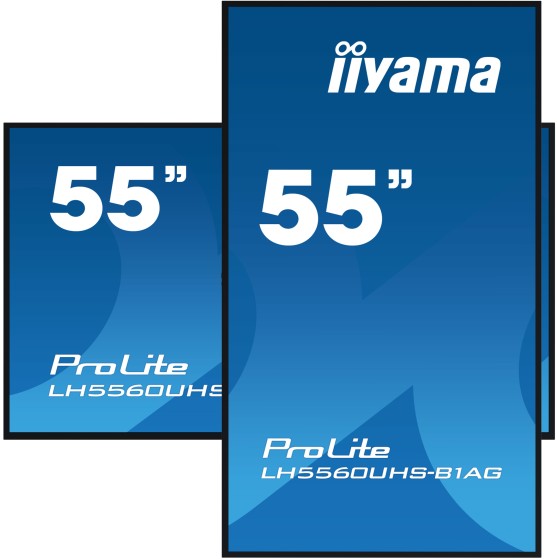 iiyama ProLite LH5560UHS-B1AG - Classe de diagonale 55" (54.6" visualisable) écran LCD rétro-éclairé par LED - signalisation numérique - avec lecteur multimédia SoC intégré - 4K UHD (2160p) 3840 x 2160 - éclairage périphérique - noir, finition matte