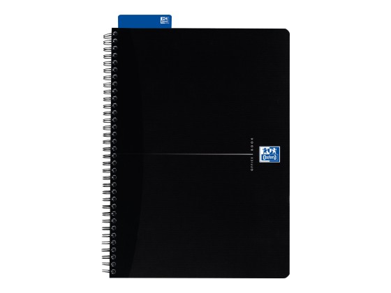 1 Cahier spirale Oxford Essentials A4, 5x5, 180 pages noir