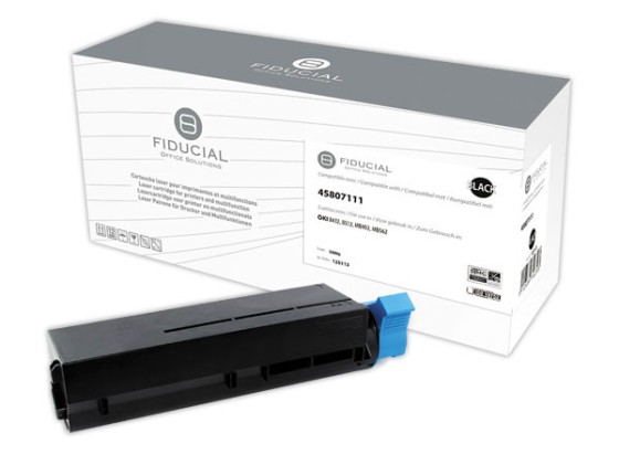 1 Toner FIDUCIAL équiv. OKI 45807111 noir