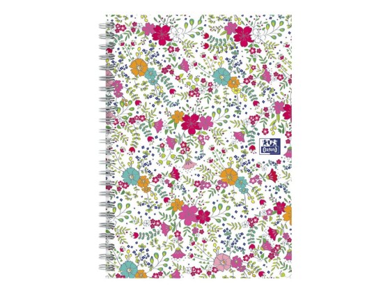 1 Cahier spirale Oxford Flowers A5 14,8 x 21 cm 120 pages