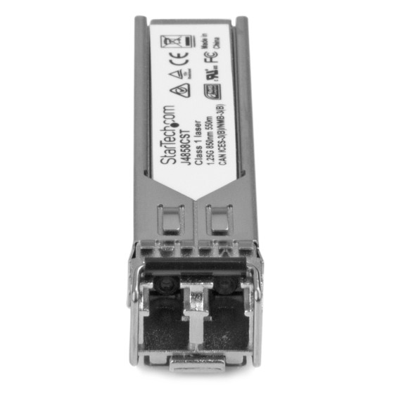 StarTech.com Paquet de 10 modules de transceiver SFP à fibre optique Gigabit - Compatible HP J4858C - Multimode LC avec DDM - 550 m - Module transmetteur SFP (mini-GBIC) (équivalent à : HP J4858C) - 1GbE - 1000Base-SX - LC multi-mode - jusqu'à 550 m - 850