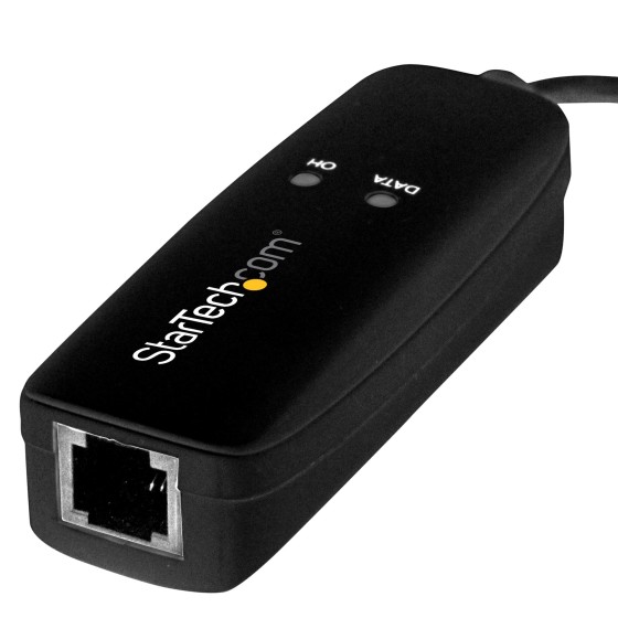 StarTech.com Modem fax USB 2.0, matériel externe 56K Dial Up V.92 Modem/Dongle/Adaptateur, Modem fax ordinateur/ordinateur portable, Prise USB vers téléphone, Modem de données USB, Fax réseau/CMR/POS - Dongle modem 56K V.92 - Fax / modem - USB - 56 Kbits/