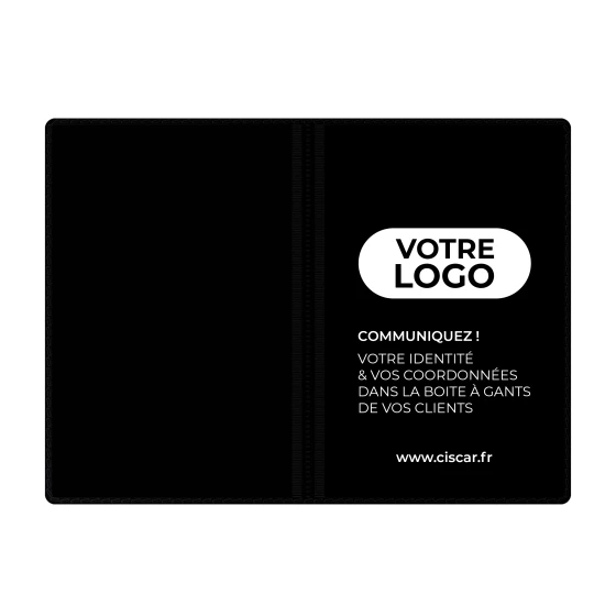 ETUIS CARTE GRISE SLIM GOMME 4 VOLETS - RECTO